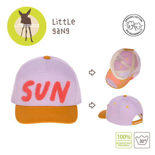 Lassig Kids Base Cap Sun gold/lilac. 1-2 years