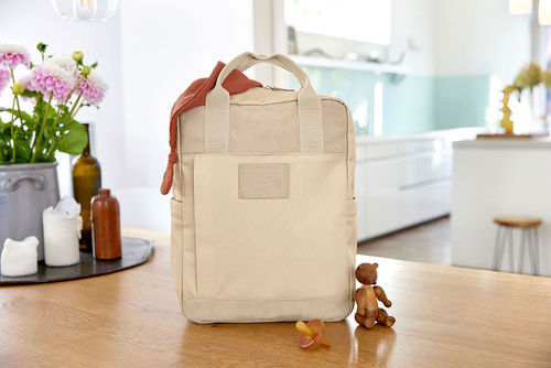 Lassig Green Label Plecak dla mam kwadratowy z akcesoriami Vividal Backpack humus