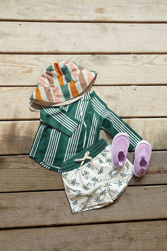 Lassig Dwustronny kapelusz przeciwsłoneczny UV80 Splash & Fun Fale pink/nature