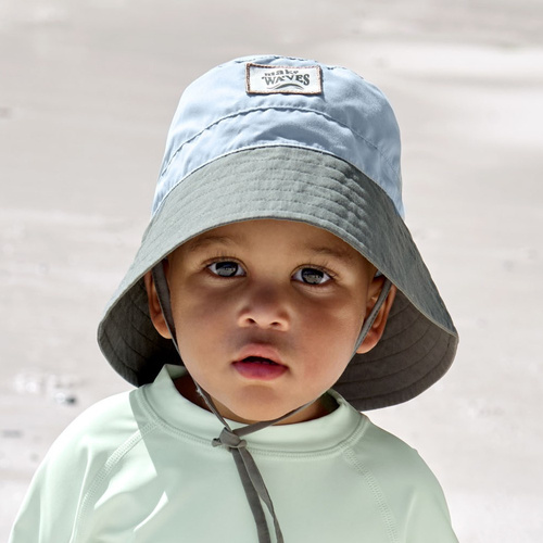 Lassig Kapelusz rybacki z filtrem UV80 Splash & Fun sky blue/deep olive