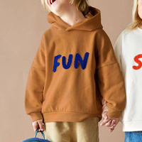 Lassig Bluza z kapturem z bawełny organicznej GOTS Little Gang Fun caramel 4-6 lat