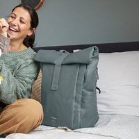 Lassig Green Label Plecak dla mam z akcesoriami Rolltop Up Backpack anthracite