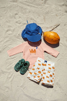 Lassig Czapka przeciwsłoneczna z daszkiem i osłoną karku UV80 Splash & Fun blue