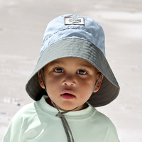 Lassig Kapelusz rybacki z filtrem UV80 Splash & Fun sky blue/deep olive, rozm. 52/53