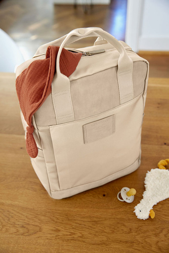 Lassig Green Label Plecak dla mam kwadratowy z akcesoriami Vividal Backpack humus