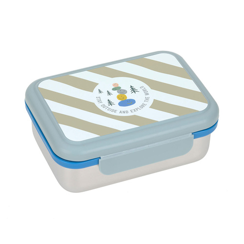 Lassig Lunchbox ze stali nierdzewnej Sunny Explorer green/blue