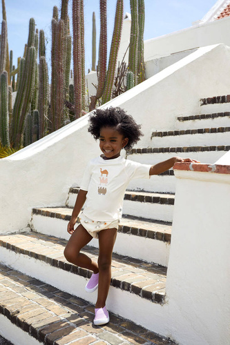 Lassig Ultrawygodne elastyczne trampki dziecięce z antypoślizgową podeszwą Splash & Fun lilac