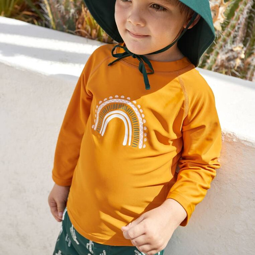 Lassig Koszulka do pływania z długim rękawem przeciwsłoneczna UV60 Splash & Fun Tęcza gold