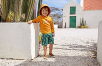 Lassig Koszulka do pływania z długim rękawem przeciwsłoneczna UV60 Splash & Fun Tęcza gold