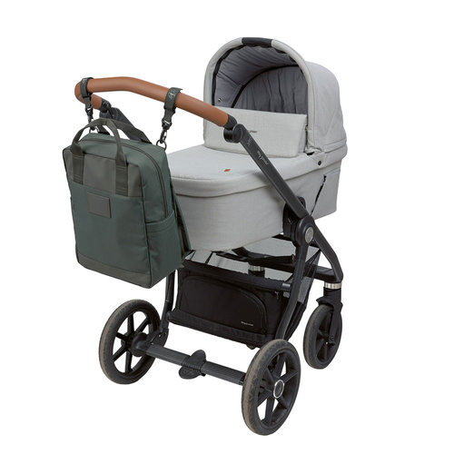 Lassig Green Label Plecak dla mam kwadratowy z akcesoriami Vividal Backpack dark olive