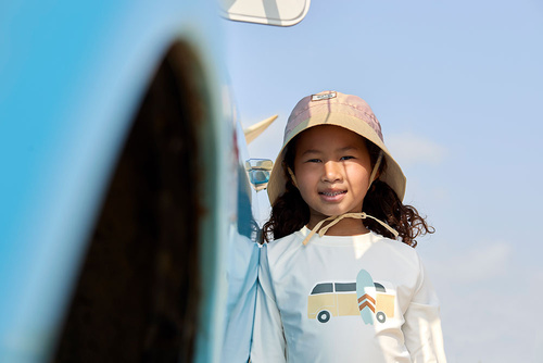 Lassig Kapelusz rybacki z filtrem UV80 Splash & Fun vanilla/peach