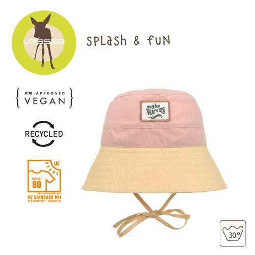 Lassig Kapelusz rybacki z filtrem UV80 Splash & Fun vanilla/peach