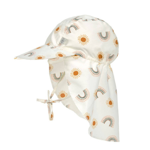 Lassig Czapka przeciwsłoneczna z daszkiem i osłoną karku UV80 Splash & Fun Tęcza nature
