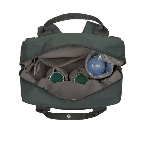 Lassig Green Label Plecak dla mam kwadratowy z akcesoriami Vividal Backpack dark olive