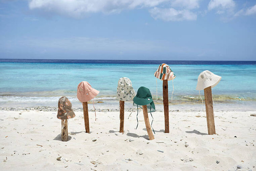 Lassig Dwustronny kapelusz przeciwsłoneczny UV80 Splash & Fun Fale pink/nature