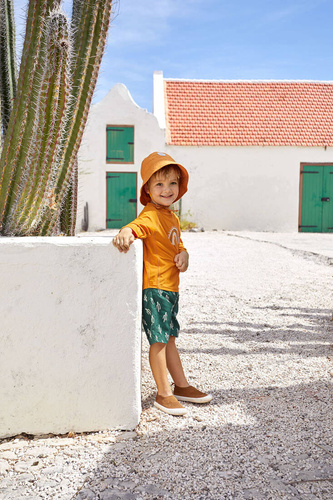 Lassig Koszulka do pływania z długim rękawem przeciwsłoneczna UV60 Splash & Fun Tęcza gold