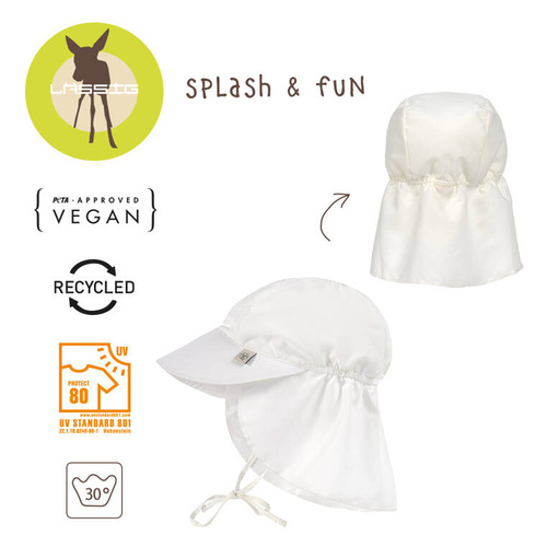 Lassig Czapka przeciwsłoneczna z daszkiem i osłoną karku UV80 Splash & Fun nature