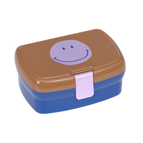 Lassig Zestaw na lunch Lunchbox + Tritanowa butelka - bidon 460 ml Little Gang Smile caramel/blue