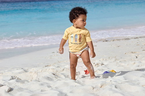 Lassig Koszulka z filtrem UV60 z krótkim rękawem Splash & Fun Deski surfingowe vanilla