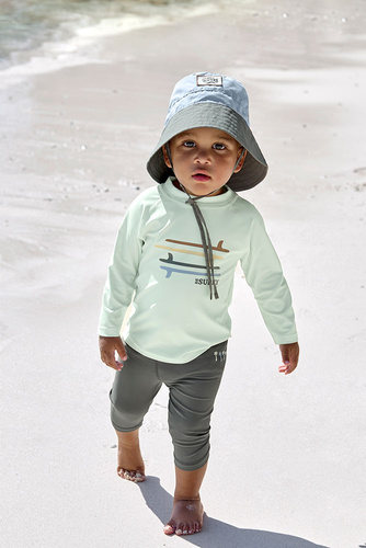 Lassig Kapelusz rybacki z filtrem UV80 Splash & Fun sky blue/deep olive