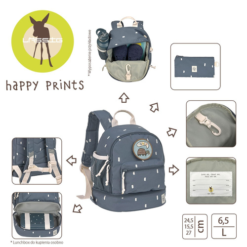 Lassig Plecak mini Happy Prints granatowy