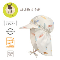 Lassig Czapka z filtrem UV80 z daszkiem i osłoną karku Splash & Fun Deski surfingowe sea salt
