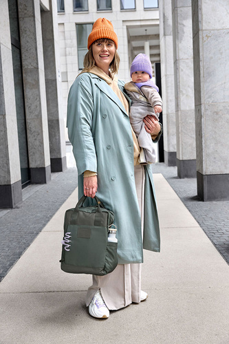 Lassig Green Label Plecak dla mam kwadratowy z akcesoriami Vividal Backpack dark olive