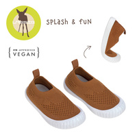 Lassig Ultrawygodne elastyczne trampki dziecięce z antypoślizgową podeszwą Splash & Fun caramel