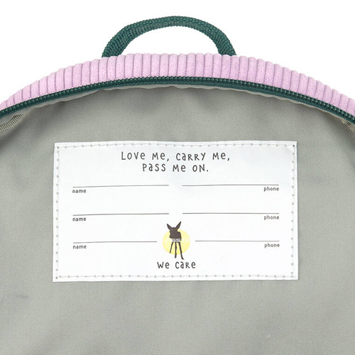 Lassig Plecak mini sztruks Little Gang Rainbow lilac