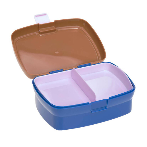 Lassig Zestaw na lunch Lunchbox + Tritanowa butelka - bidon 460 ml Little Gang Smile caramel/blue