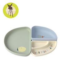 Lassig Zestaw silikonowych naczyń 3 el. Happy Fruit Lemon