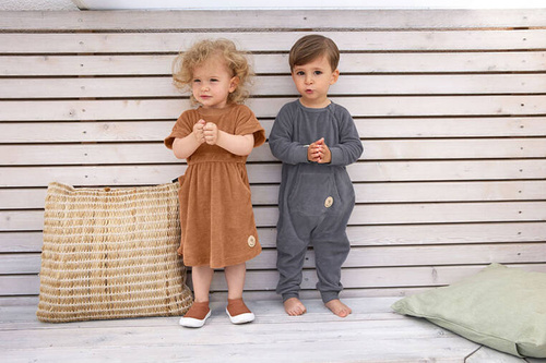 Lassig Ultrawygodne elastyczne trampki dziecięce z antypoślizgową podeszwą Splash & Fun caramel