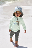 Lassig Kapelusz rybacki z filtrem UV80 Splash & Fun sky blue/deep olive