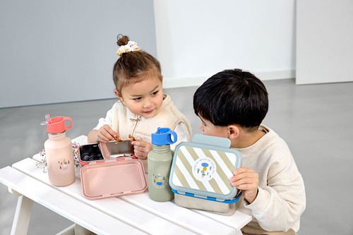 Lassig Bidon ze stali nierdzewnej z ustnikiem i uchwytem 500 ml Sunny Explorer rose/pink