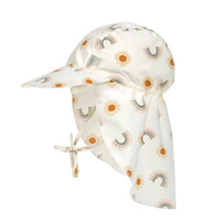 Lassig Czapka przeciwsłoneczna z daszkiem i osłoną karku UV80 Splash & Fun Tęcza nature