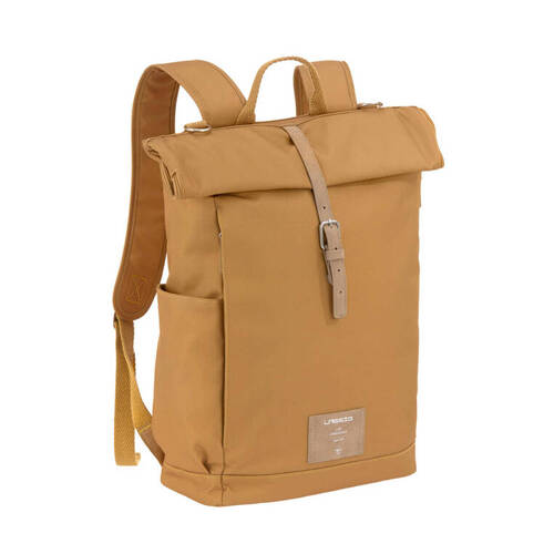 Lassig Green Label Plecak dla mam z akcesoriami Rolltop Backpack curry