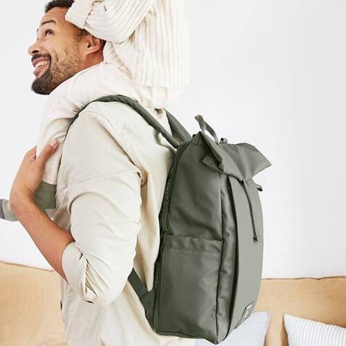 Lassig Green Label Plecak dla mam z akcesoriami Rolltop Up Backpack olive