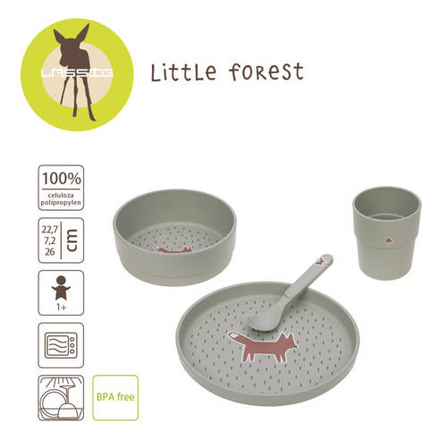Lassig Komplet naczyń dla dzieci Little Forest Lisek 