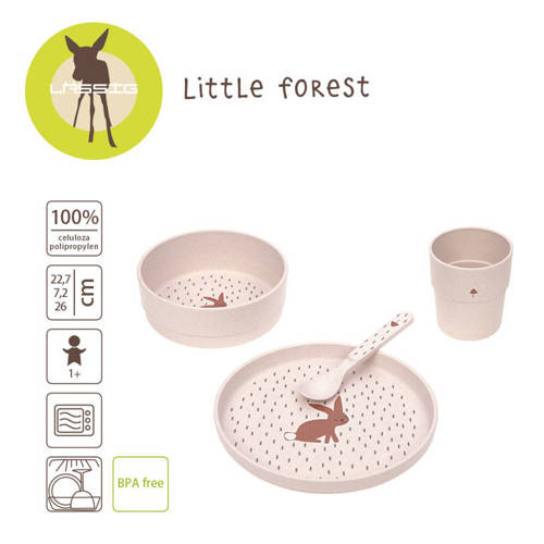 Lassig Komplet naczyń dla dzieci Little Forest Zajączek 