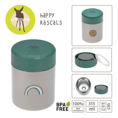 Lassig Pojemnik - termos obiadowy 315 ml Happy Rascals Smile sky blue