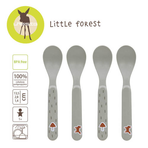 Lassig Zestaw 4 łyżeczek dla dzieci Little Forest Lisek